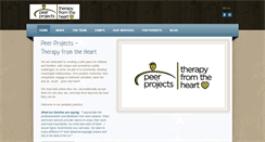 Desktop Screenshot of peerprojectstherapyfromtheheart.com